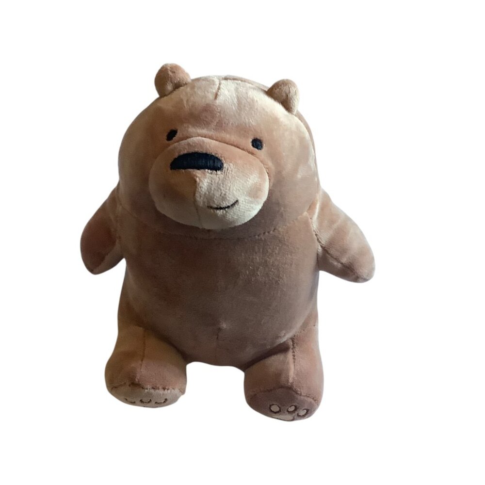 We Bare Bears Plush‎ Grizzly Stuffed Toy 6.5” Brown Soft Chubby Cuddly
